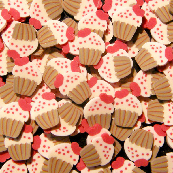 Valentine's Day Nail Art, Heart Fimo Cane Slices, Polymer Clay Cane, MiniatureSweet, Kawaii Resin Crafts, Decoden Cabochons Supplies