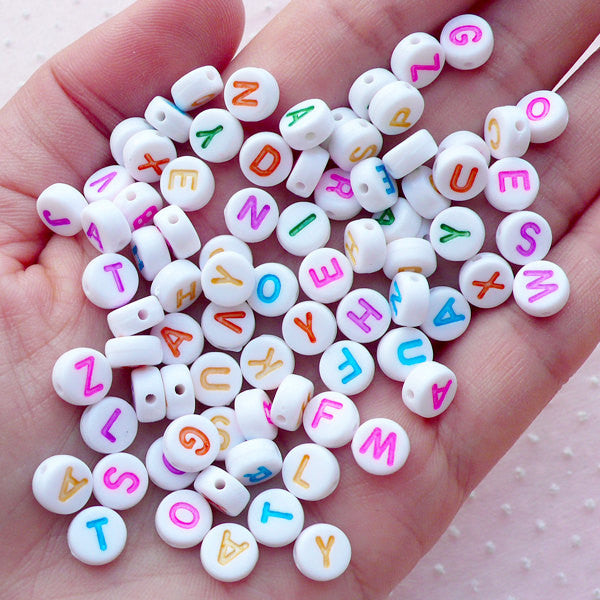 Round Letter Beads