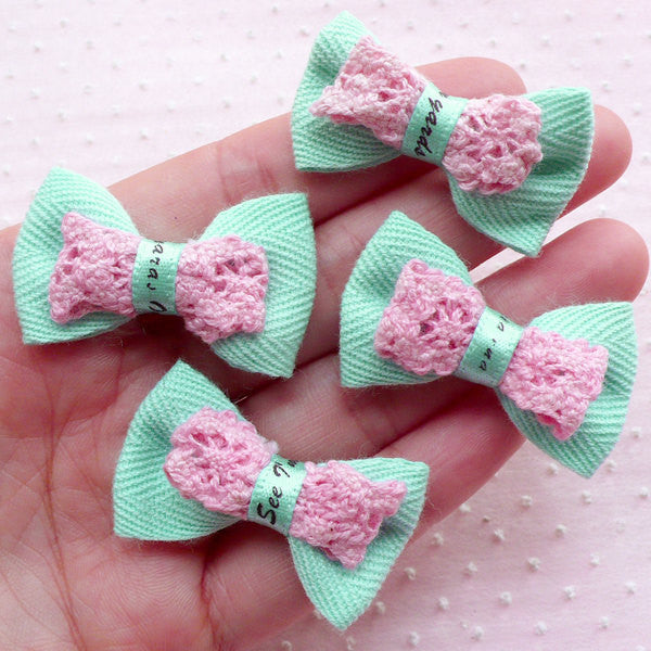 Fairy Ribbon Bow in Pink and Blue