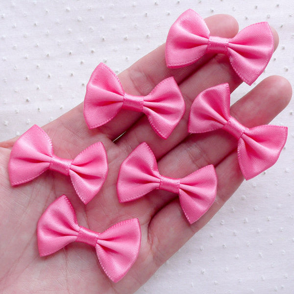 Satin Ribbon Double Bows For Gift Wrapping Crafting Sewing 8cm