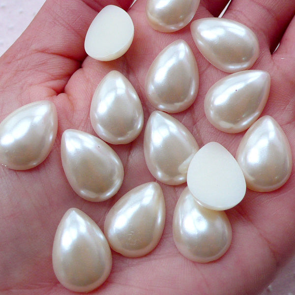 Cream Faux Pearls - 18 mm Fake Pearls