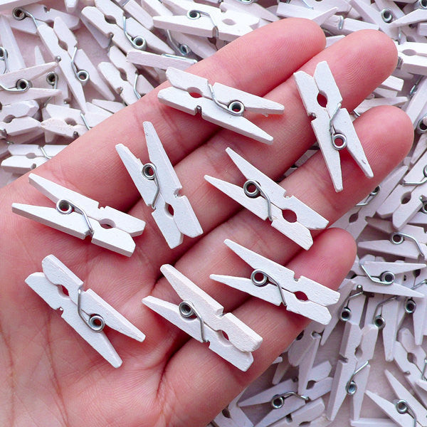 White Clothespins, Wood Clothespins, Tiny Clothespin, Clothes Pegs, Small  Clothespin, 1 Clothespin, Craft Supplies Diy 