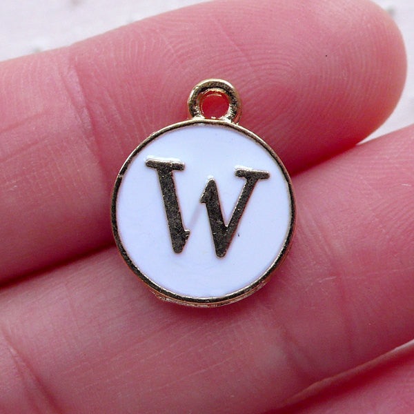 Alphabet Charms With Colors. Small Bezels For Jewelry . Dainty Round Frames  Love