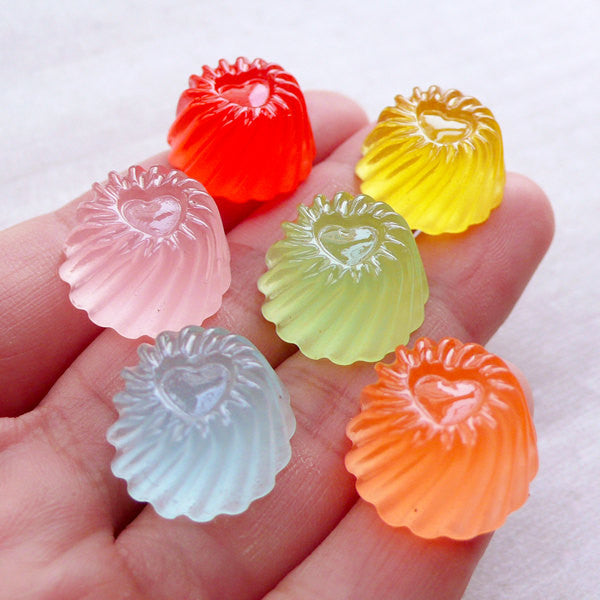 Jelly Mix Sparkle Plastic Bracelet Clips (6pcs)