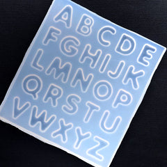 Retro Design Capital Letter Alphabet Silicone Mold