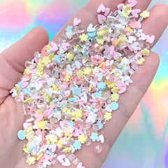 Crushed Glass Stone Glitter, Irregular Chunky Flakes, Resin Filling, MiniatureSweet, Kawaii Resin Crafts, Decoden Cabochons Supplies