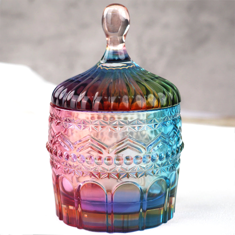 ALAMHI Jewelry Box Purple Trinket Dish Crystal Candy Jars with Lids Ca —  CHIMIYA