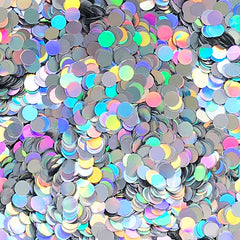 Holographic Round Circle Dot Glitter Sprinkles, Glittery Confetti, H, MiniatureSweet, Kawaii Resin Crafts, Decoden Cabochons Supplies