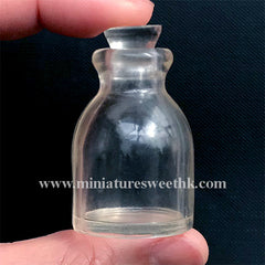CLEARANCE Mini Heart Glass Vial with Cork (24mm x 20mm / 2 pcs) Weddin, MiniatureSweet, Kawaii Resin Crafts, Decoden Cabochons Supplies