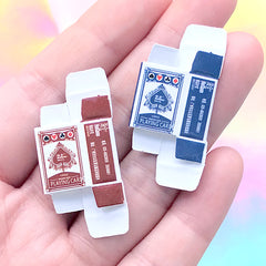 Miniature Playing Cards and Tuck Boxes | Dollhouse Craft Supplies | Alice and Wonderland Jewelry DIY