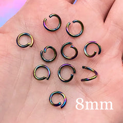 4mm Jump Rings / Open Jumprings (100 pcs / Black / 21 Gauge / Nickel Free)  Charm Connector Keychain Jewellery Making Jewelry Findings F190