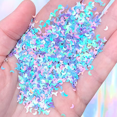 Holographic Round Circle Dot Glitter Sprinkles, Glittery Confetti, H, MiniatureSweet, Kawaii Resin Crafts, Decoden Cabochons Supplies