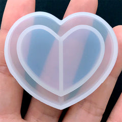 Large Heart Silicone Mold, Heart Coaster Mold