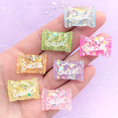 Iridescent Puffy Star Beads, Mini Glass Bead in Rainbow Colour, Kawa, MiniatureSweet, Kawaii Resin Crafts, Decoden Cabochons Supplies