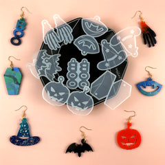 Halloween Resin Mold - Halloween Earrings Pendant Jewelry Silicone