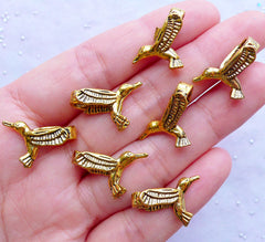 Dice Beads (5pcs) (7mm / Antique Bronze / 4 Sided) Metal Beads Charms, MiniatureSweet, Kawaii Resin Crafts, Decoden Cabochons Supplies