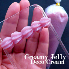 Jello Decoden Cream with Glitter | Glittery Phone Case Deco | Whip Cream  Case | Imitation Whipped Cream | Kawaii Sweets Jewelry (50g / Orange)