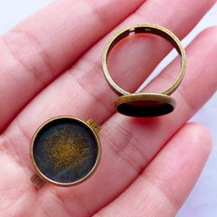 18mm Ring Blanks with Square Bezel Setting