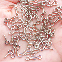Rose Gold Eye Pin Connectors Eye Hook Screw Screw Eye Bails Screw Eye Hooks  Screw for Beads,jewelry Supply,wholesale Screw Eye Bail 