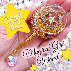 Tiny Winged Heart Key Charm | Mini Magic Key Wand Pendant | Kawaii Magical Girl Jewelry DIY (10 Pcs / Gold / 15mm x 14mm)
