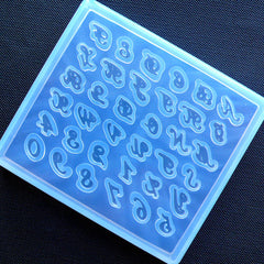Alphabet Silicone Mold (52 Cavity), Letter Mold, A to Z Mold, Food, MiniatureSweet, Kawaii Resin Crafts, Decoden Cabochons Supplies