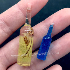 DIY Clear Silicone Mold for UV Resin Miniature Bottles 