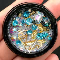 Sew On Rhinestones / 7mm Sewing On Glass Rhinestones (Clear with Silve, MiniatureSweet, Kawaii Resin Crafts, Decoden Cabochons Supplies