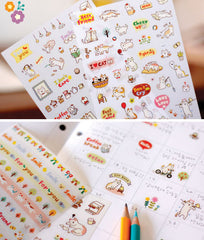 Kitty Cat Stickers, Kawaii Korean Sticker