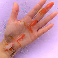 1pcs 3D Goldfish Clear Film Resin DIY Stickers Water-Like Painting