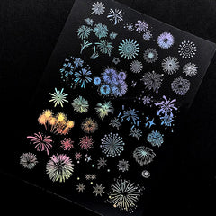 Holographic Snowflake Stickers, Iridescent Christmas Stickers, Winte, MiniatureSweet, Kawaii Resin Crafts, Decoden Cabochons Supplies