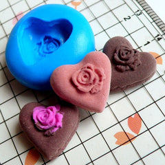 Double Heart Shaker Charm Silicone Mold, Kawaii Decoden Cabochon DIY, MiniatureSweet, Kawaii Resin Crafts, Decoden Cabochons Supplies