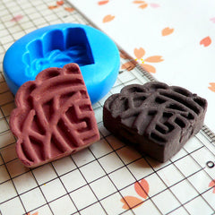 Heart Chocolate Mold 17mm Silicone Flexible Mold Kawaii Miniature Swee, MiniatureSweet, Kawaii Resin Crafts, Decoden Cabochons Supplies