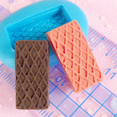 Mini Kawaii Waffle Silicone Mold/Mould (21mm) for Crafts, Jewelry,  Scrapbooking ( resin, pmc, Sculpey III, Fimo and Premo Clay) (154)