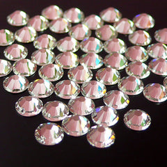 SS20 Faceted Glass Rhinestones, 4.5mm Clear Round Crystal Rhinestones, MiniatureSweet, Kawaii Resin Crafts, Decoden Cabochons Supplies