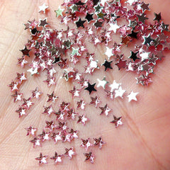 2.5mm Heart Rhinestones Acrylic Rhinestones (Pink) (Around 100pcs)  Miniature Sweets Deco Nail Art Nail Decoration RHE058