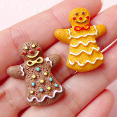 Miniature Sugar Cookie Cabochon / Mini Snowflakes Cabochon (3pcs