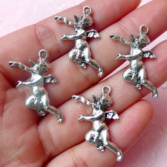 Heart Cherub Angel Charm for Bracelet Earring Necklace, Religious