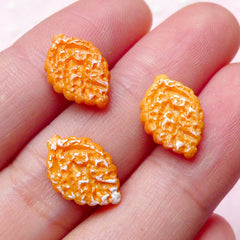 Miniature Sugar Cookie Cabochon / Mini Snowflakes Cabochon (3pcs