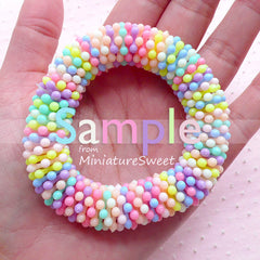 CLEARANCE Decora Kei Jewelry Making / 4mm Assorted Round Pastel Beads, MiniatureSweet, Kawaii Resin Crafts, Decoden Cabochons Supplies