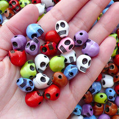 3D Skull Beads Multi Colors, Gothic Halloween Jewelry Making Craft Bea –  The Old Grainery