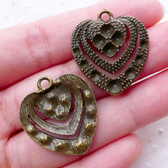 Rainbow Heart Enamel Charms - Set of 5 - Rainbow Heart Charms - Gold Enamel  Charms for Keychains or Zipper Pulls