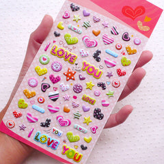 SEI Puffy Heart Stickers - Discontinued