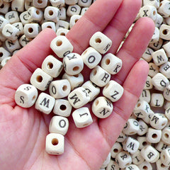 10mm Wooden Beech Alphabet Beads, Natural Wood Letter Beads, Wood Alphabet  Beads, You Choose The Letters! Wooden Letter Beads